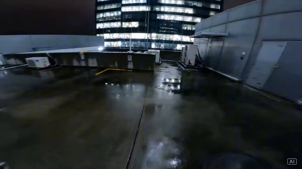 First-Person Night Parkour in Rainy City
