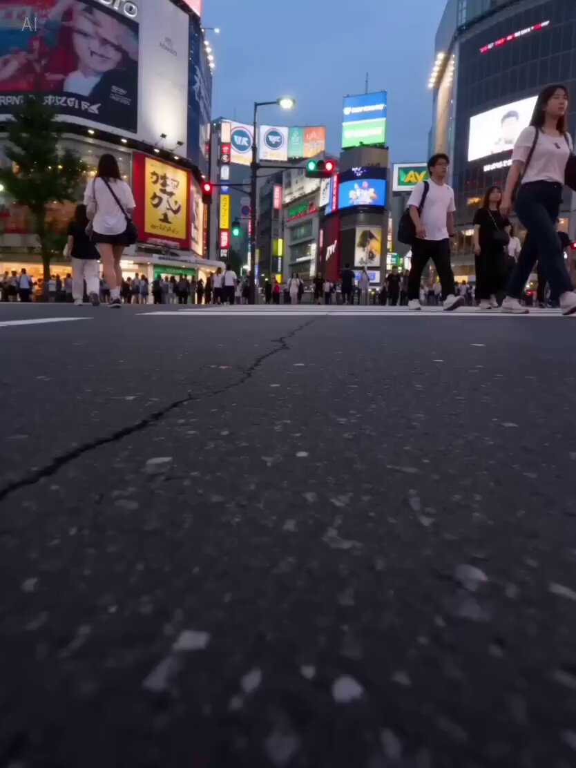 Cinematic Shibuya Sprint Sequence