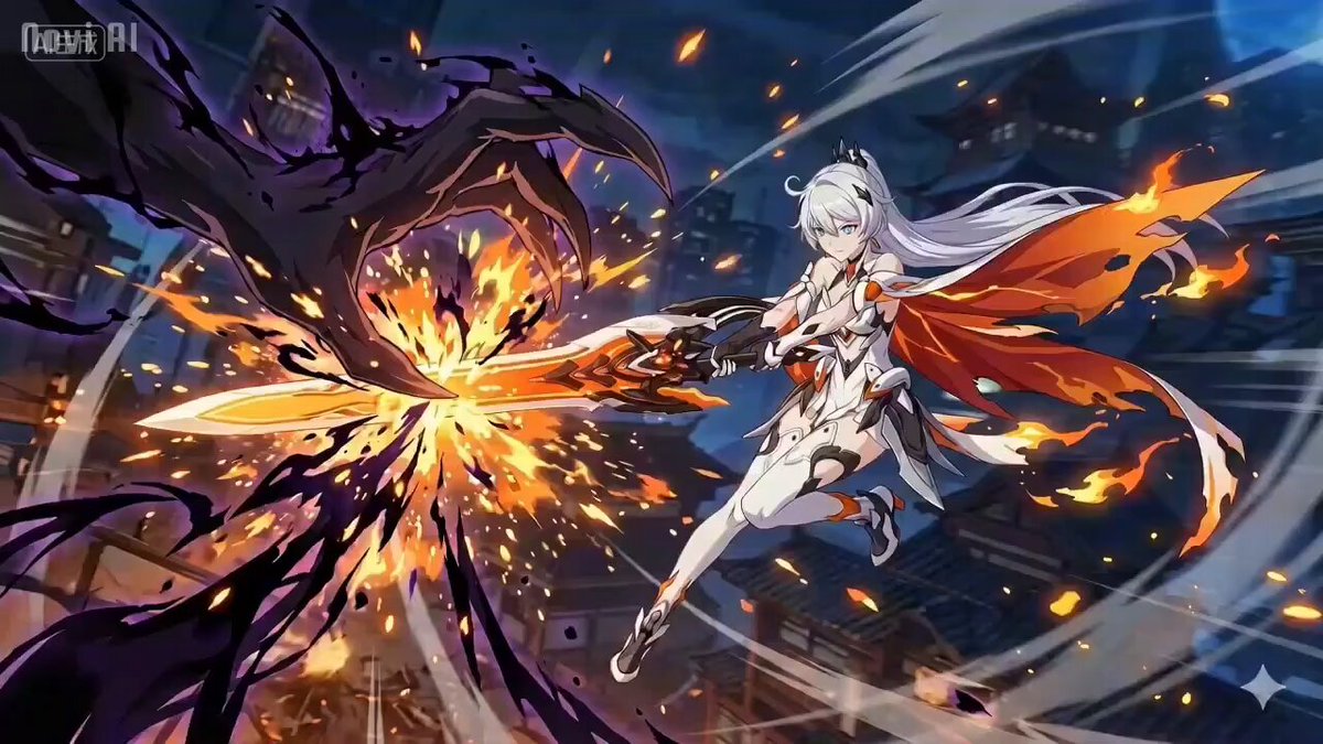 Anime Combat: Silver-Haired Knight vs Shadow Monster