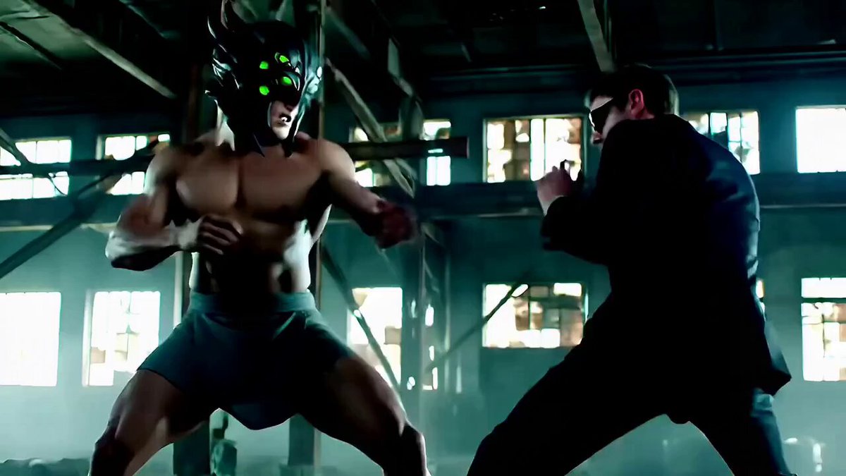 Masked vs Suited Man Afterimage Fight