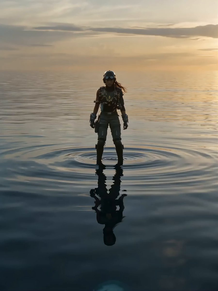 Cinematic Mecha Crocodile Assembly at Sea