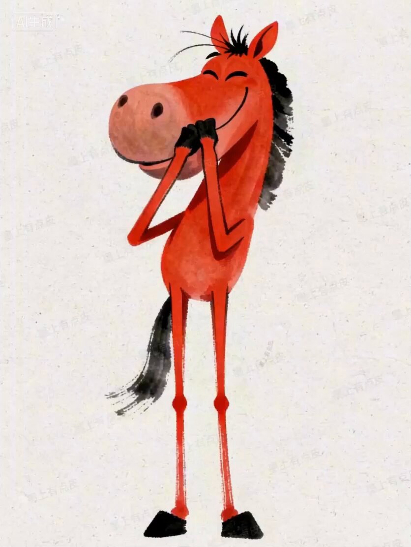 Comic Horse New Year Gallop