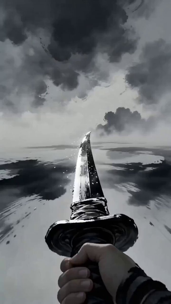First-Person Ink-Wash Wuxia Video