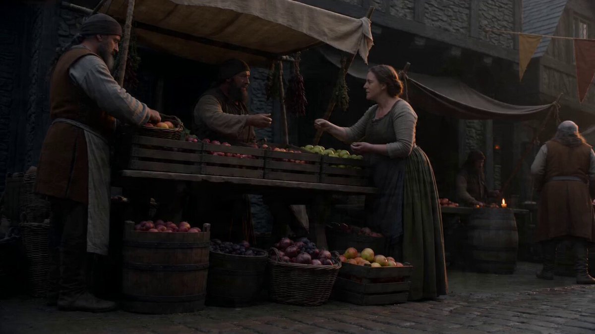 Cinematic Continuous Shot of Medieval Market