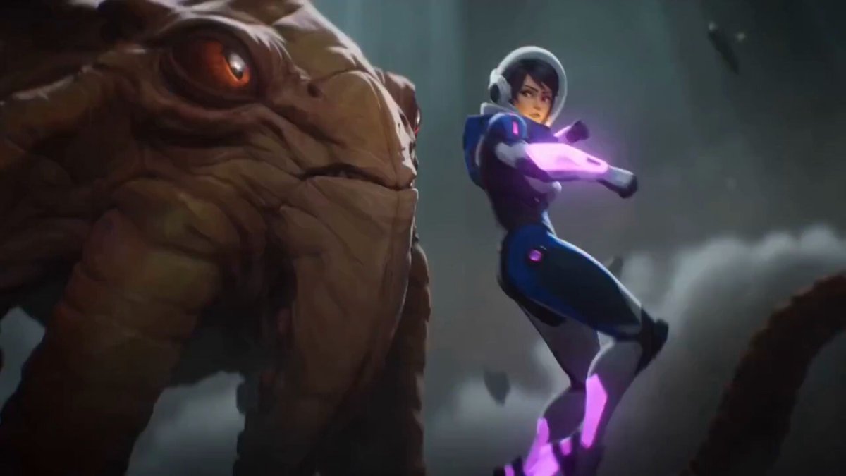 Anime Astronaut Warrior vs. Octopus Alien