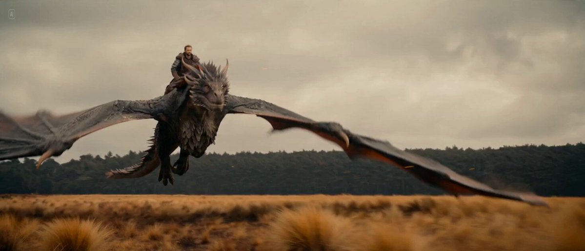 Epic Fantasy Dragon Rider Aerial Fire Attack