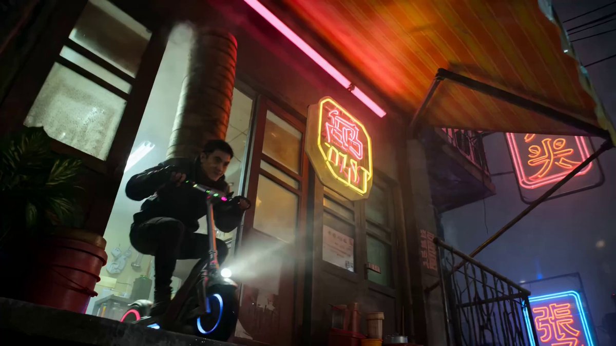 Neon Dumpling Courier Rooftop Chase