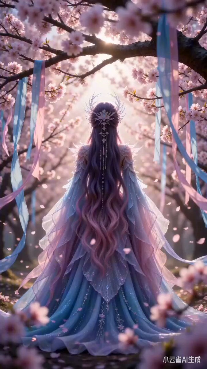 3D Anime Girl's Fairy Dance in Peach Blossom Forest