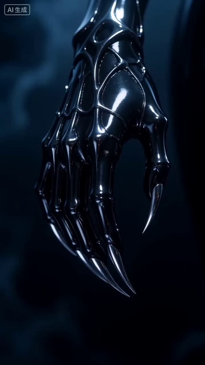 Dark Fantasy Woman with Liquid Metal Limbs