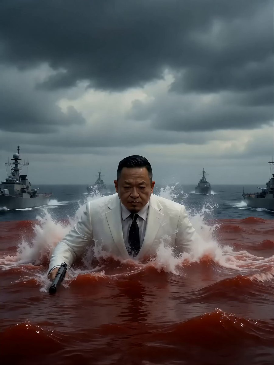 Giant Asian Man Destroying Warships
