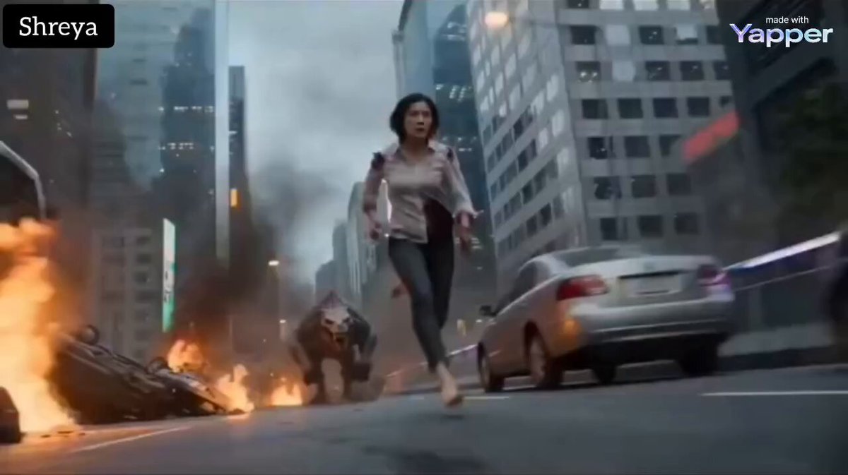 Barefoot Woman Mecha Transformation in Urban Chaos
