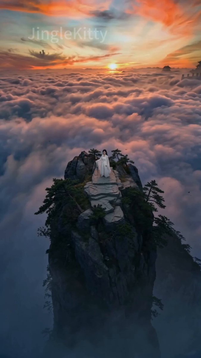Wuxia Swordplay on a Mountain Peak