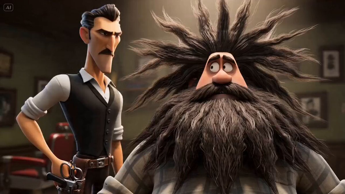 Dramatic 3D Barber Transformation
