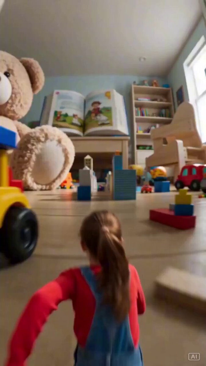 Tiny Girl's Glider Adventure in Bedroom