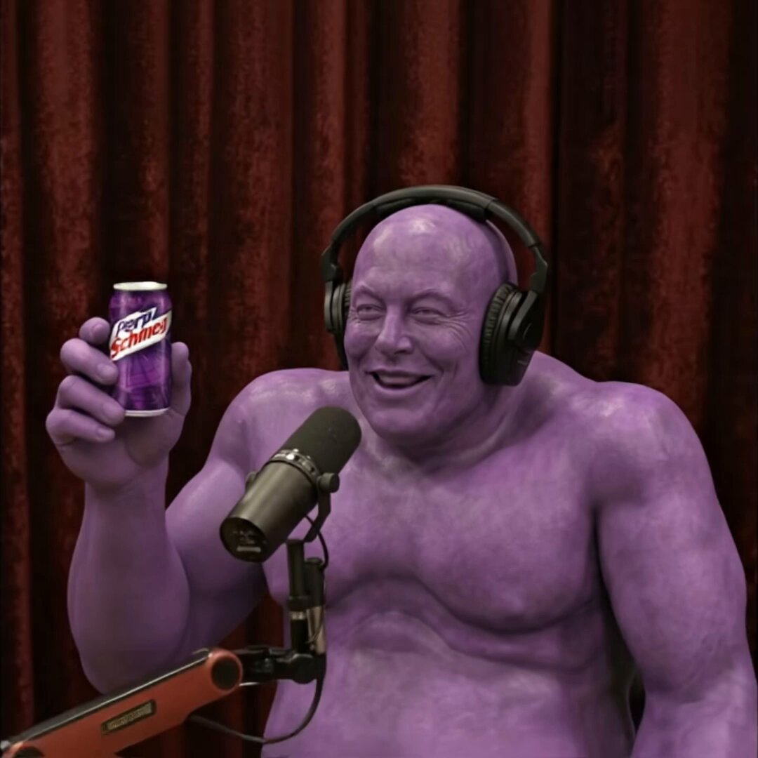 Elon Musk as The Amazing Bulk on Joe Rogan's Podcast