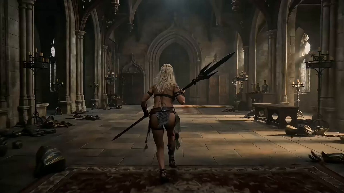 Gothic Cathedral Battle: Warriors vs Black Dragon