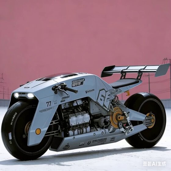 Industrial Sci-Fi Concept Motorcycle