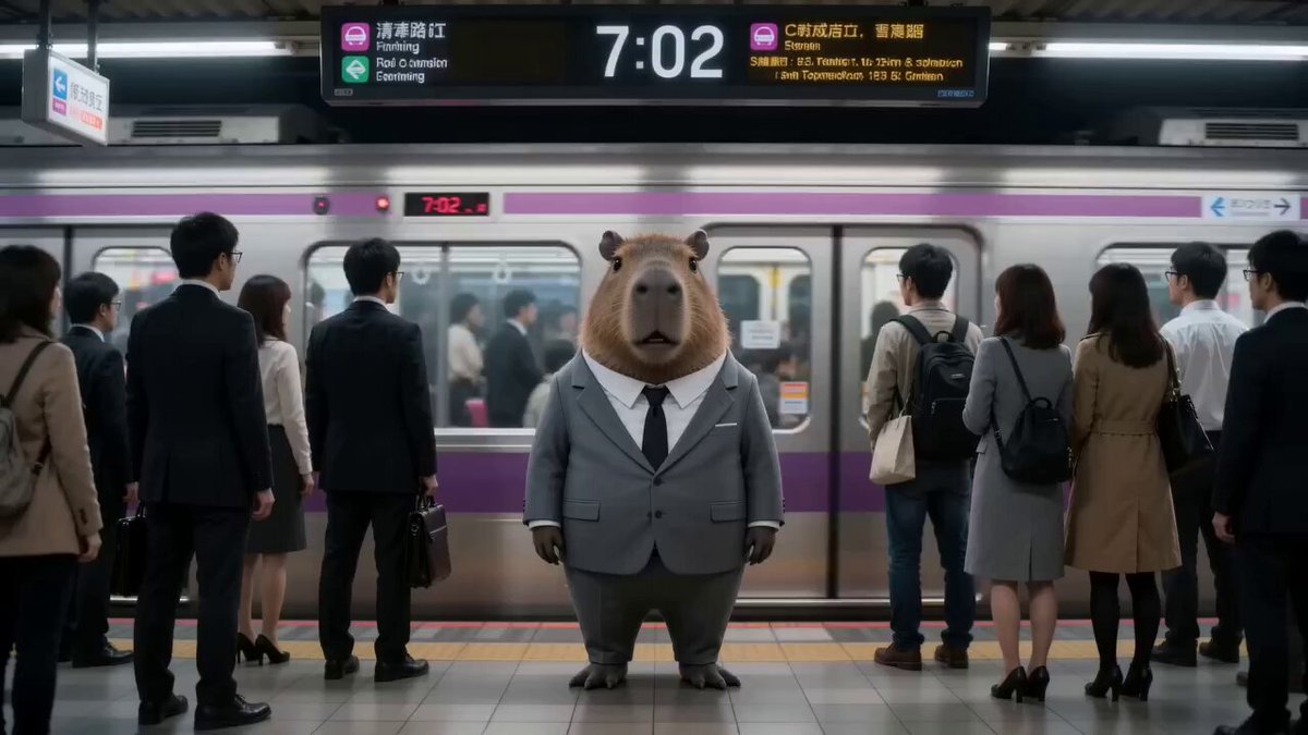 Capybara Salaryman's Day in the Life