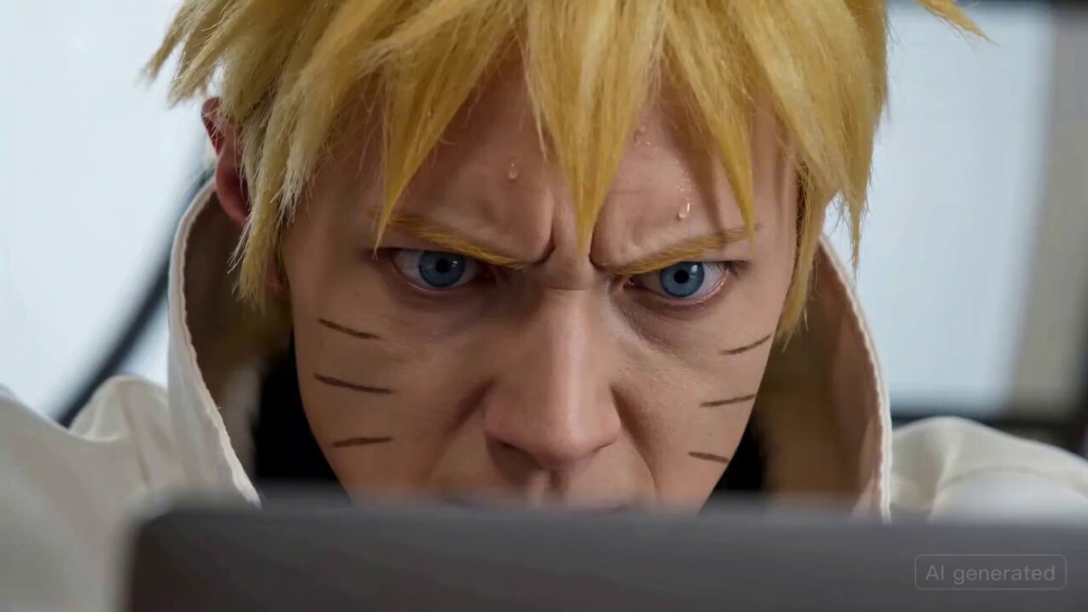 Naruto Coding Intensely and Throwing Laptop