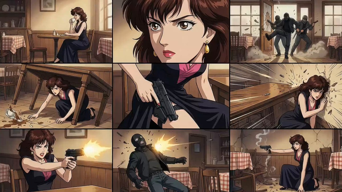 90s Anime: Cafe Ambush Action