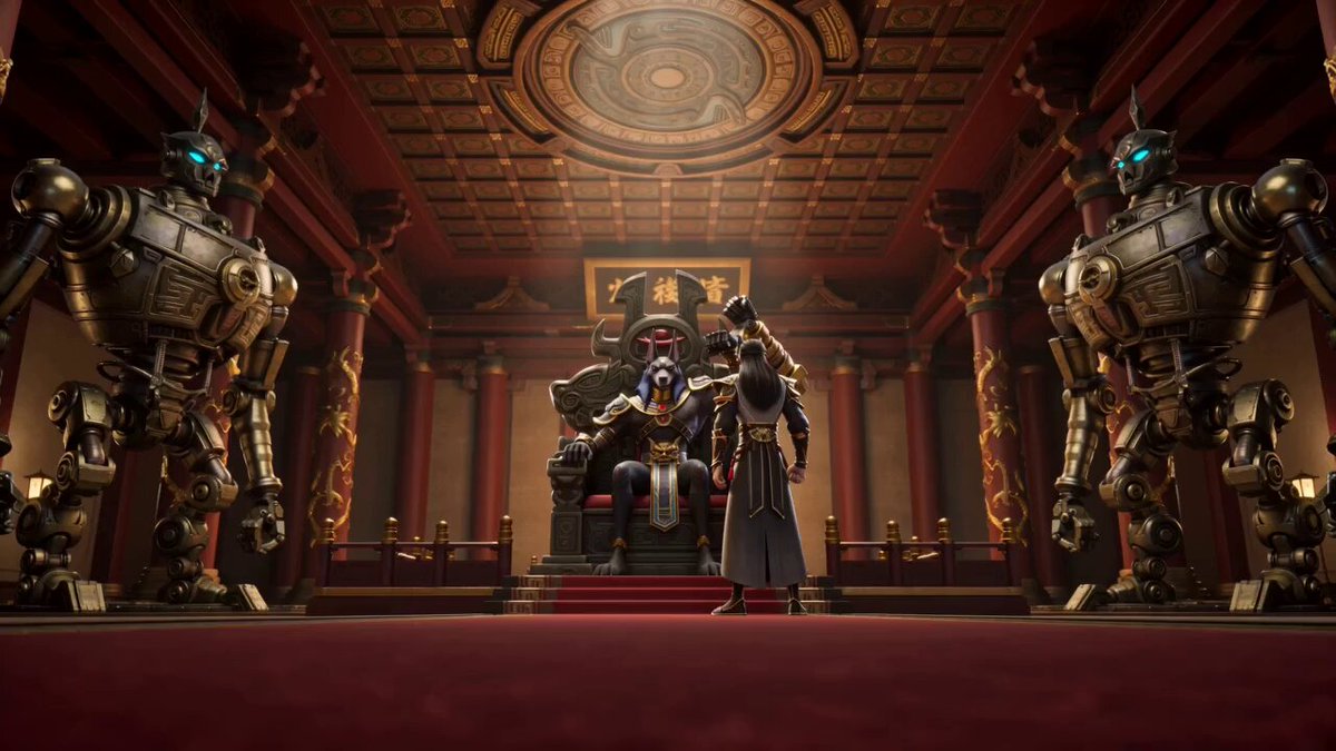 Chinese Style Anubis Tickle Scene