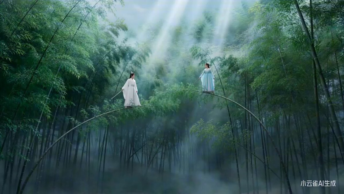 Moonlit Bamboo Forest Swordsman