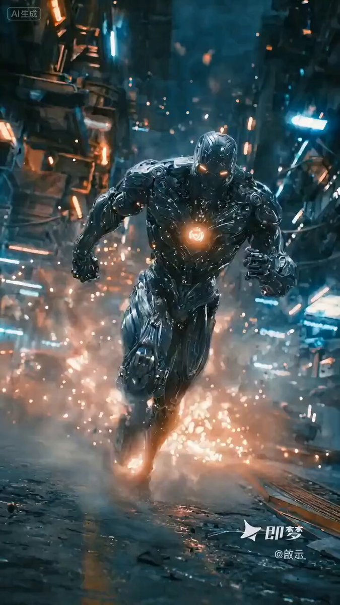 Cinematic Sci-Fi Cyborg Battle