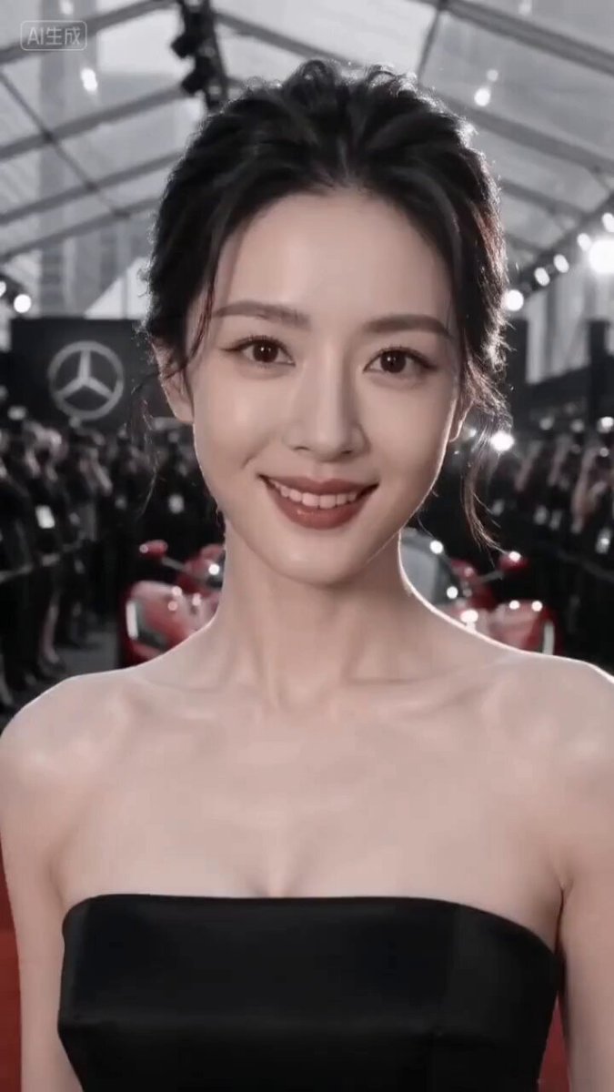 Glamorous Woman in Luxury Gown and Supercar to Red Carpet
