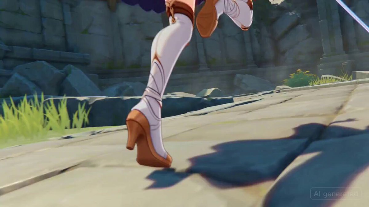 Genshin Impact Lumine Anime Action Scene