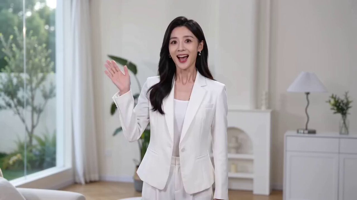 Energetic Female AI Assistant Greeting
