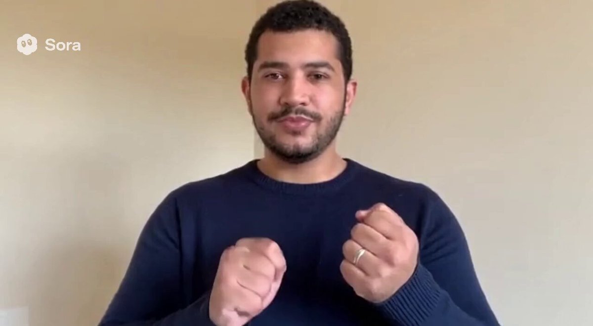 Man Counting 1 to 10 with Fingers
