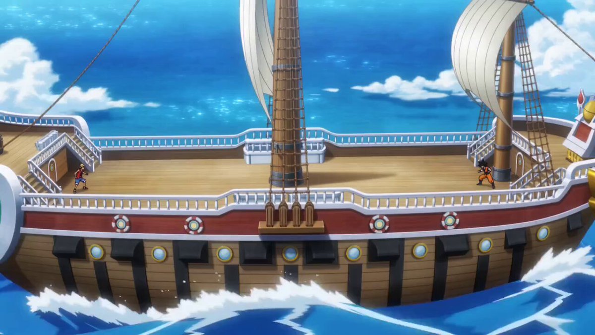 Luffy and Goku Fight on the Thousand Sunny