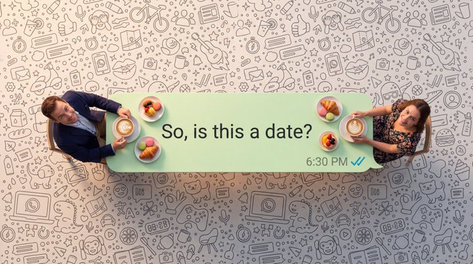 Hyper-Realistic WhatsApp Bubble Dining Table Macro