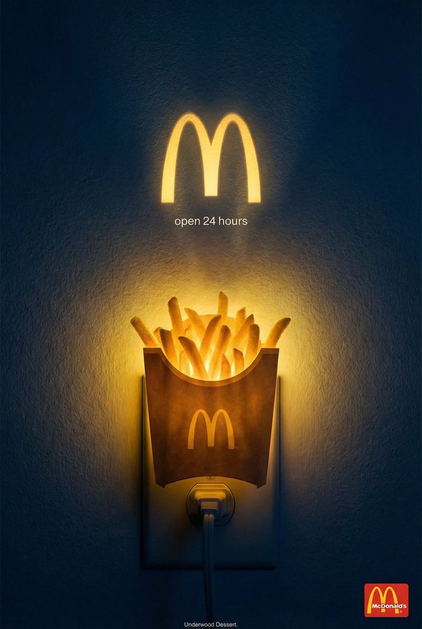 McDonald's Fries Nightlight Creative Poster