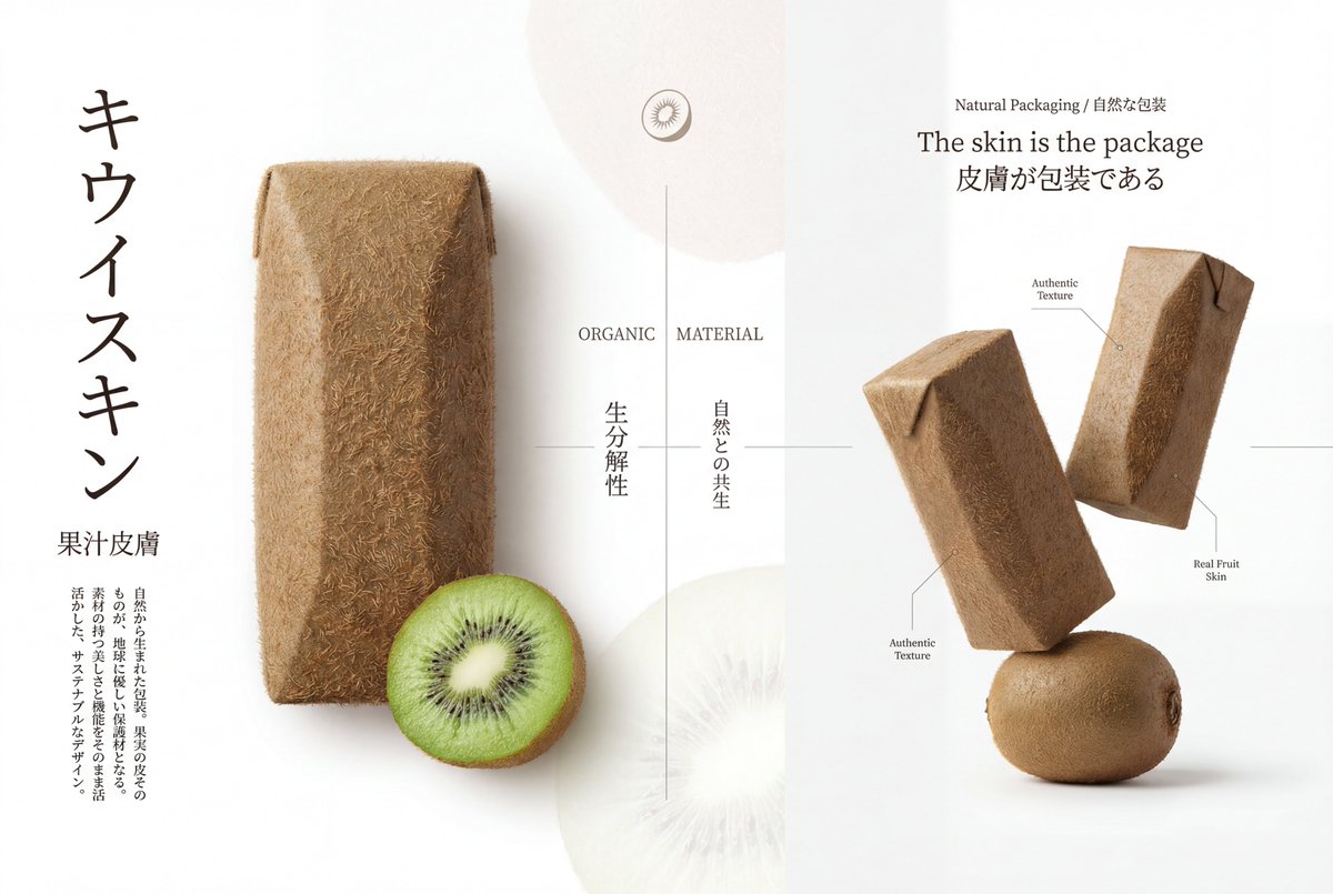 Kiwi Skin Juice Packaging Poster