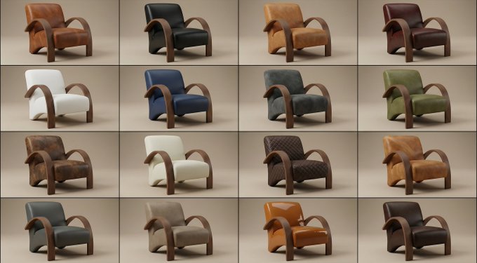 16 Different Surface Materials on Sculptural Furniture