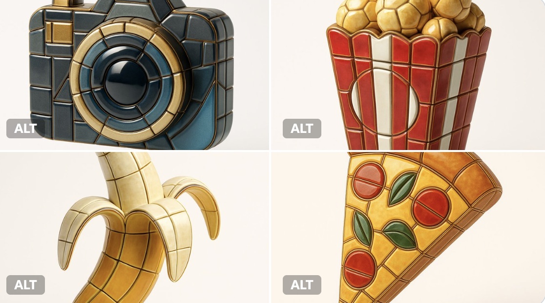 Emoji as Luxurious Enamel Mosaic 3D Sculpture