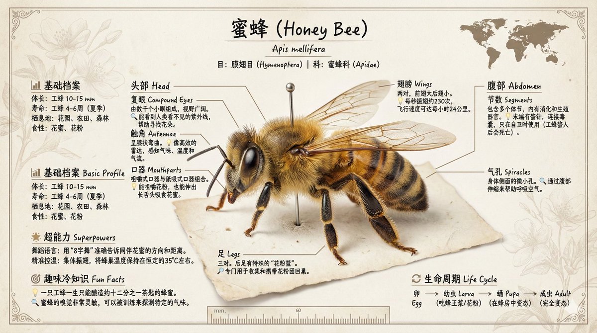博物馆展品级别的昆虫知识科普图谱 - view 1