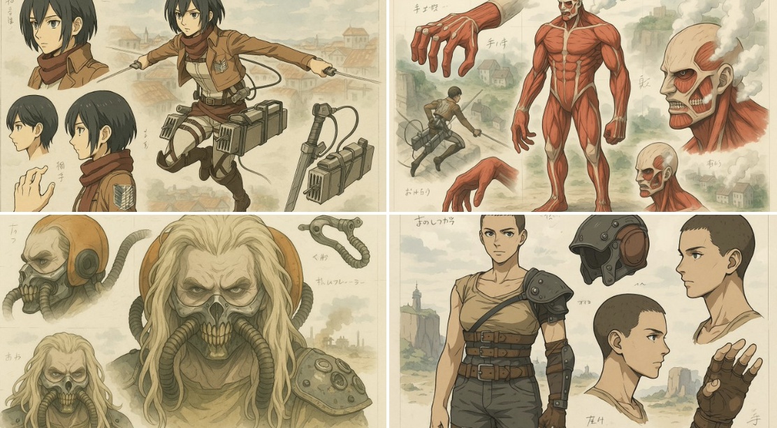 动漫机甲风格化机械设计图 - view 1