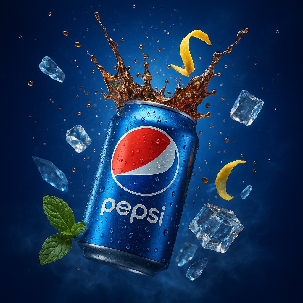 Hyper-Realistic Pepsi Can Bursting Digital Ad