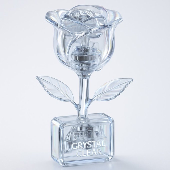 Fully Transparent Iridescent Glass Product Showcase - view 2