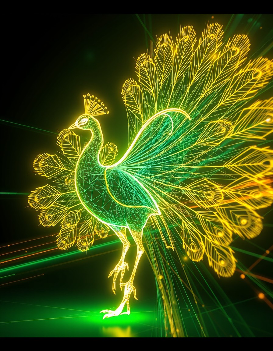 霓虹灯线框 - view 3