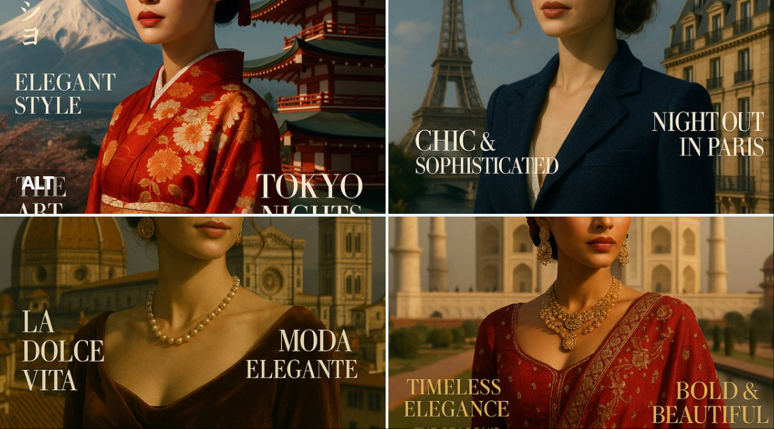 Luxurious Country Landmark Fashion Magazine Cover