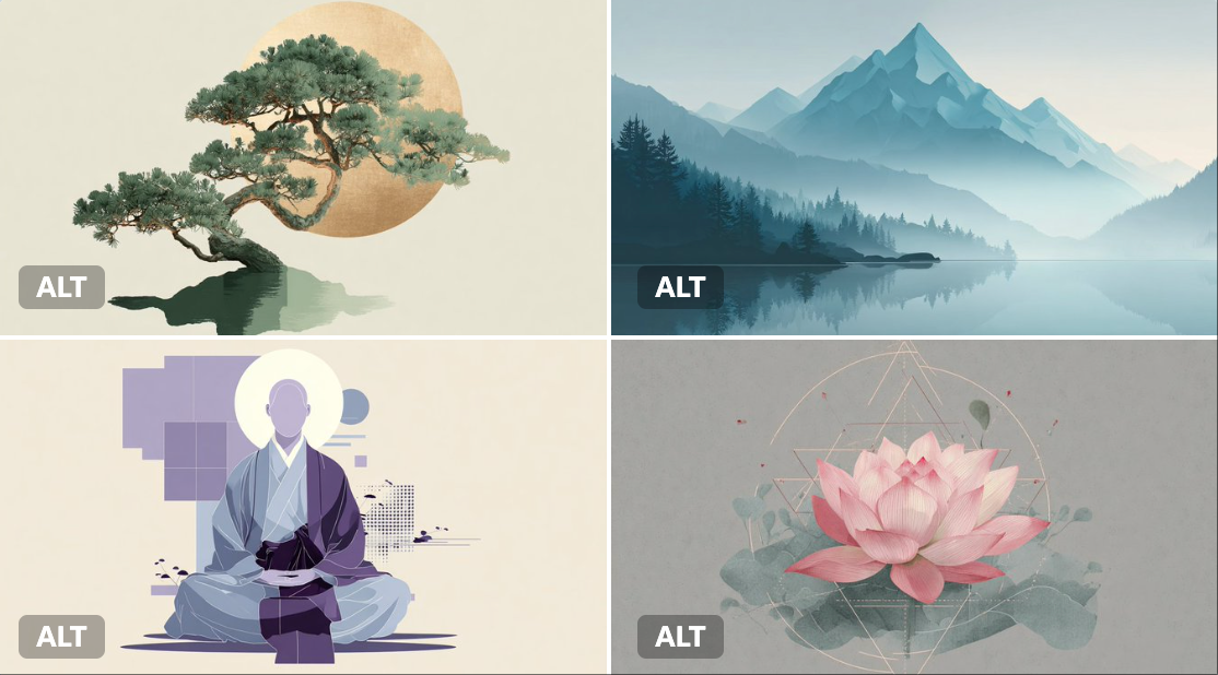 Geometric Zen Tranquility Illustration