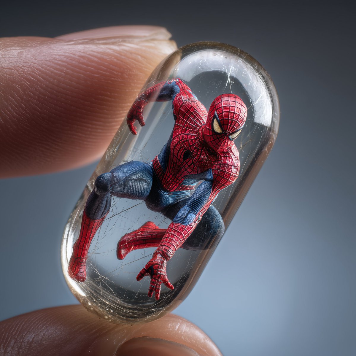 Handheld Transparent Capsule with Miniature Character Model - view 4