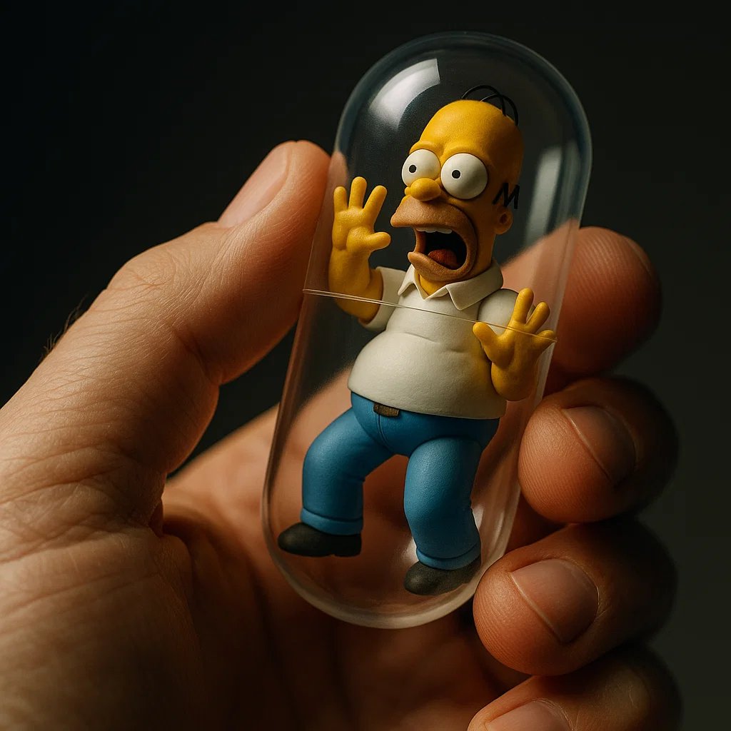 Handheld Transparent Capsule with Miniature Character Model - view 5