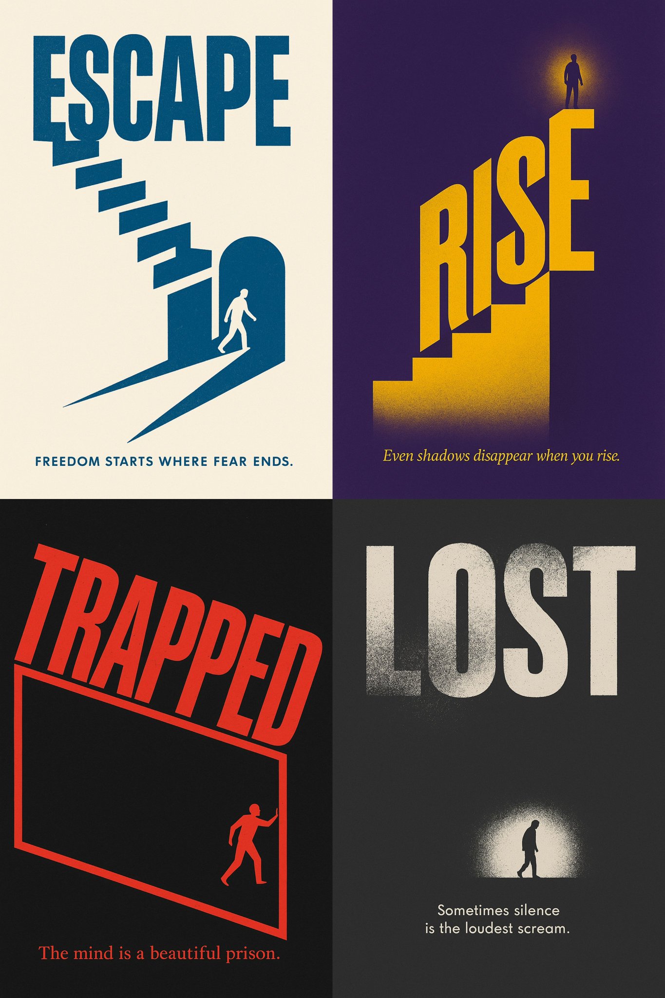 Surreal 2D Word Poster with Kinetic Typography