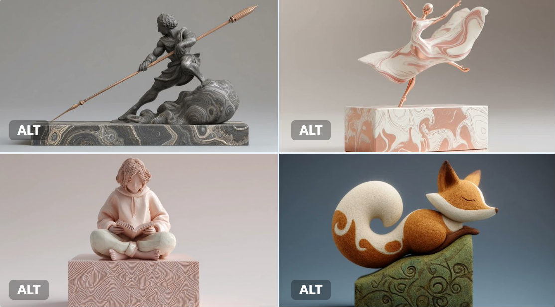 Digital Clay Sculpture on Minimalist Plinth