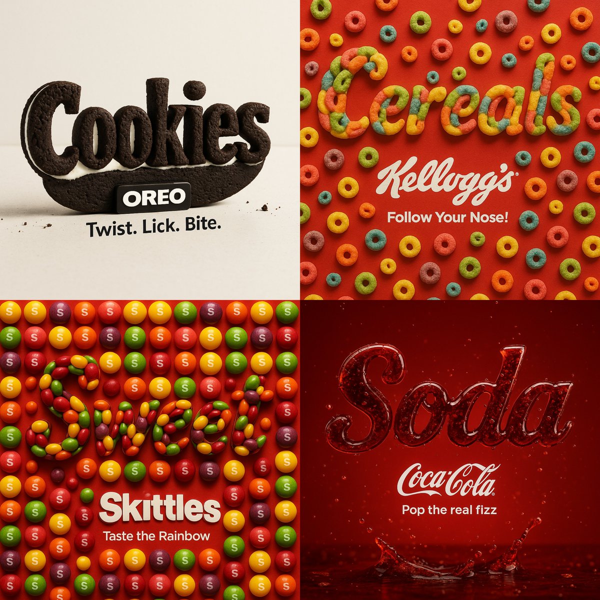 Word Made from Real Texture with Iconic Branding