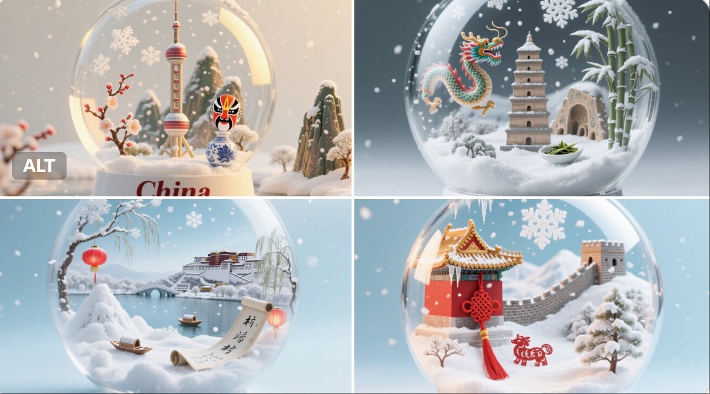 Winter Country Snow Globe